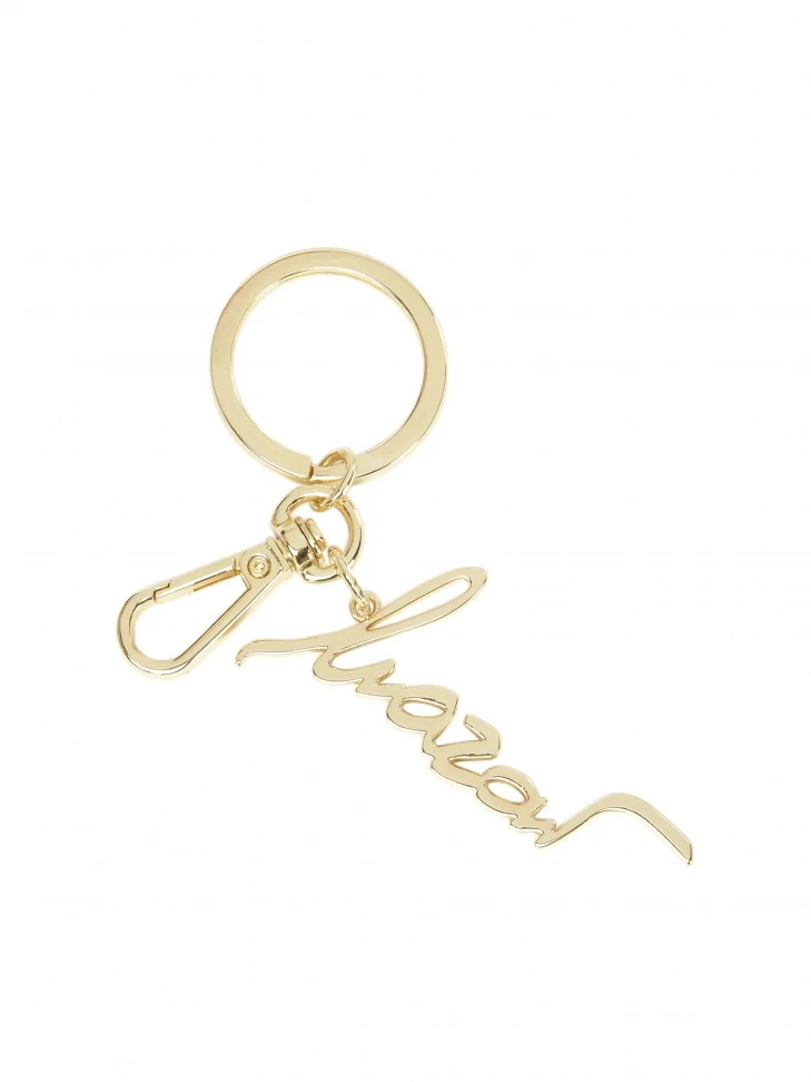 kazar Gold key ring with snap hook and pendant