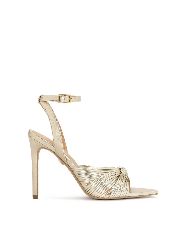 kazar Gold leather heeled sandals