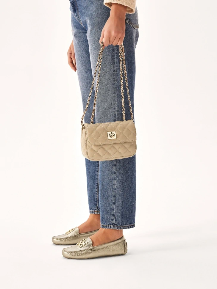 Kazar Gold Moccasins On A Comfortable Sole