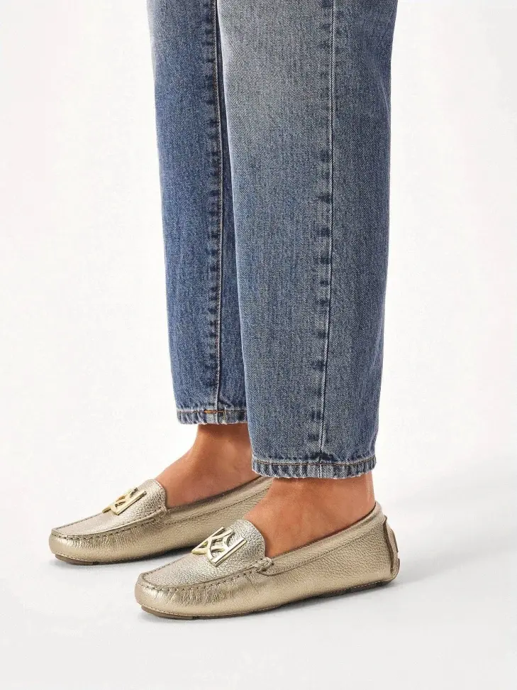 kazar Gold moccasins on a comfortable sole