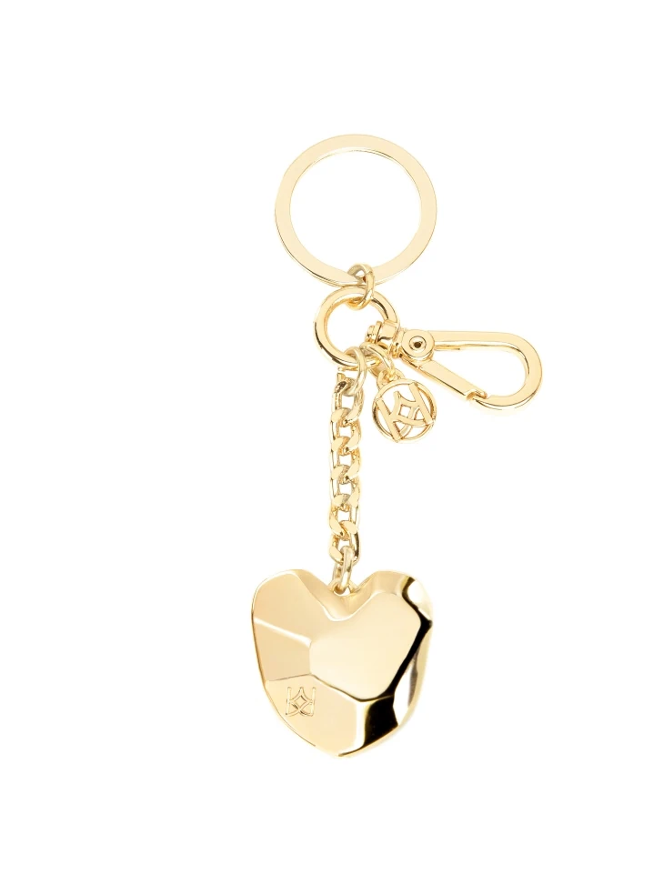 Kazar Gold Pendant With 3D Geometric Heart