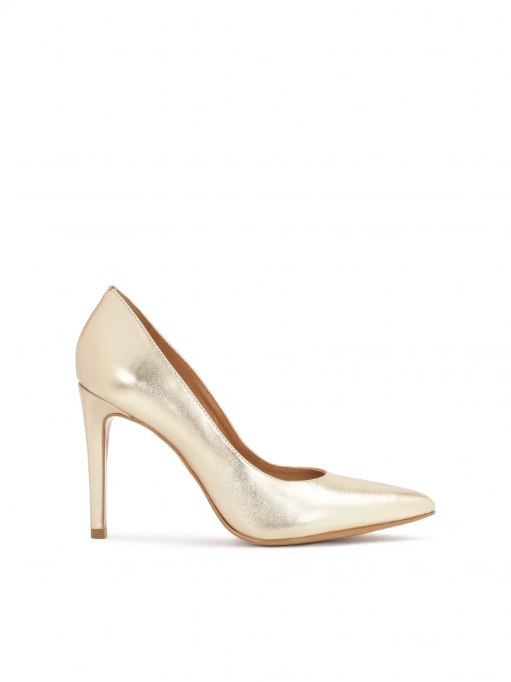 kazar Gold pointed leather pumps