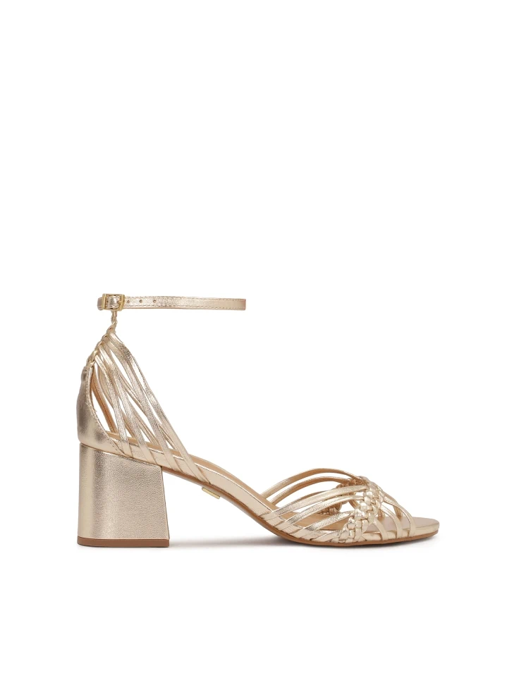 kazar Gold post sandals with braided straps