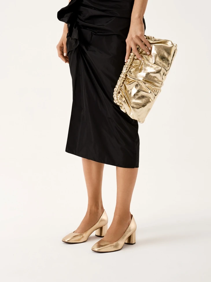 Kazar Gold Pumps With Comfort Insole