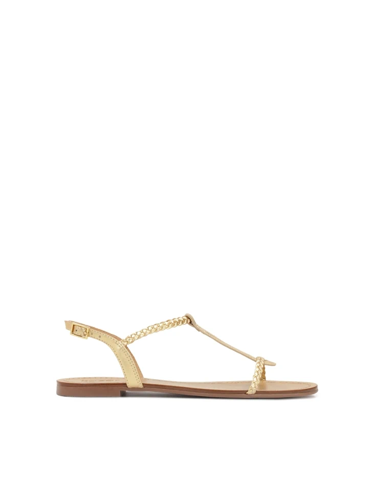 kazar Gold sandals on a flat sole
