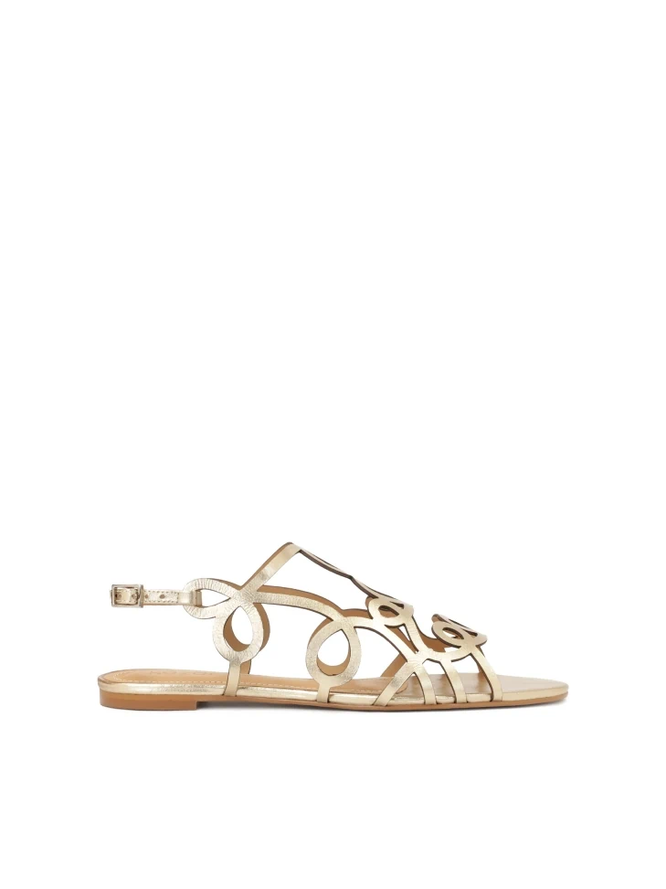 kazar Gold sandals with a fine pattern