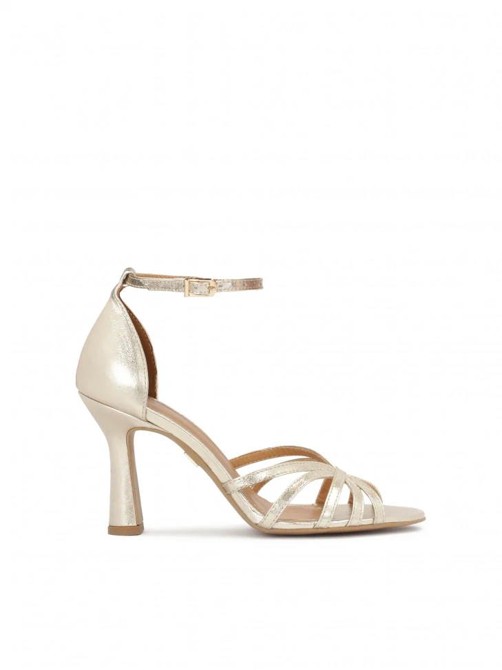 kazar Gold sandals with a stable heel