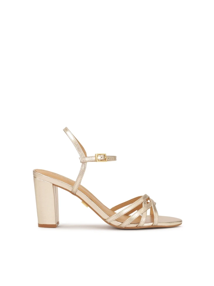 kazar Gold sandals with a wide heel