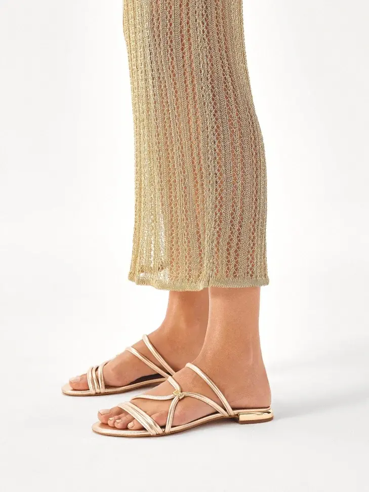 Kazar Gold Slides That Can Be Worn As Sandals