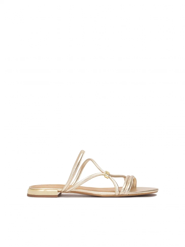 kazar Gold slides that can be worn as sandals