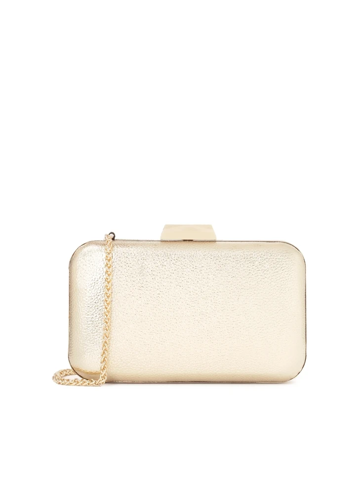 kazar Gold stiff pouch box bag