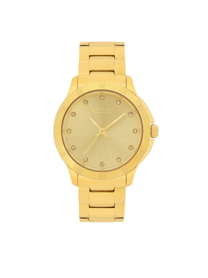 kazar Gold watch with crystals