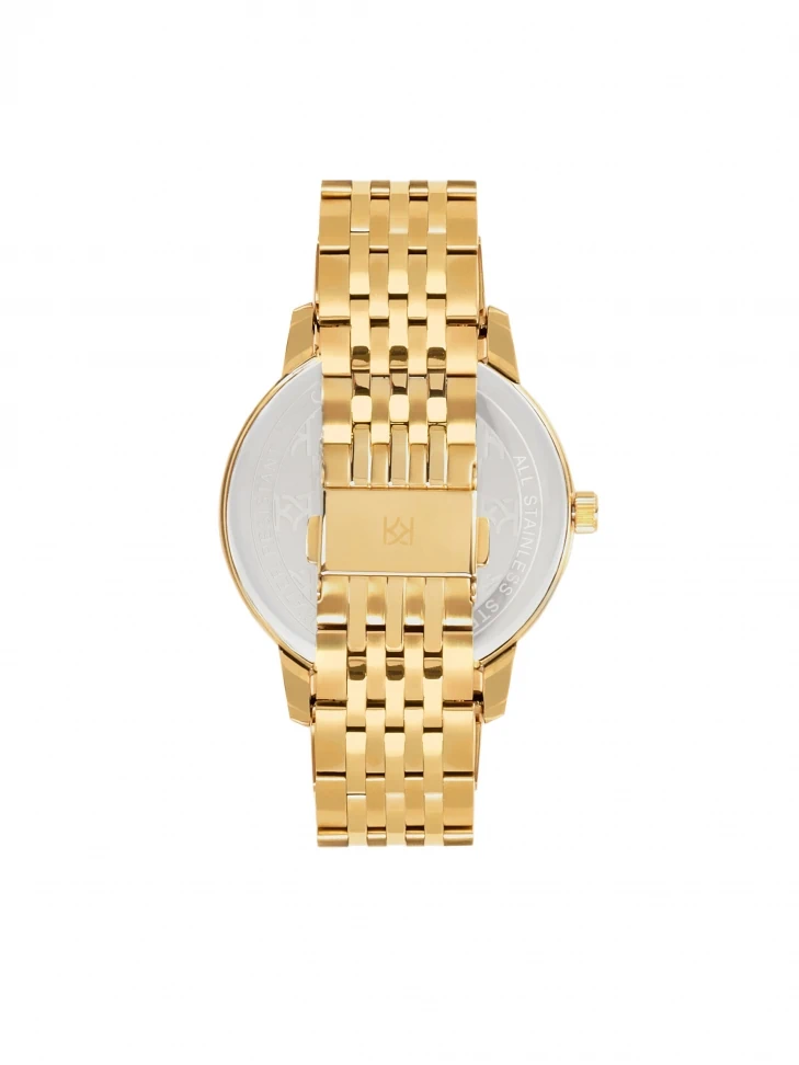 Kazar Gold Watch With Maroon Dial