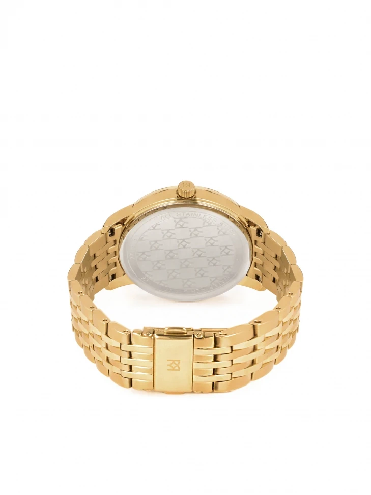 Kazar Gold Watch With Maroon Dial