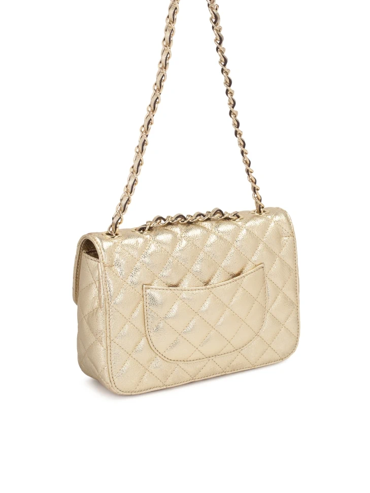 Kazar Golden Quilted Shoulder Bag