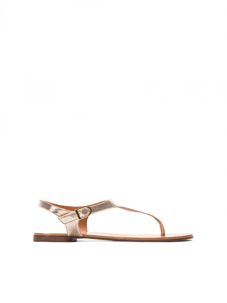 kazar Golden sandals made of embossed leather