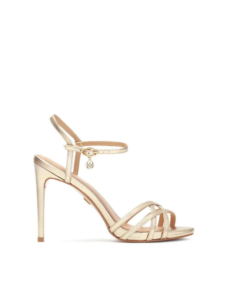 kazar Golden sandals with woven straps