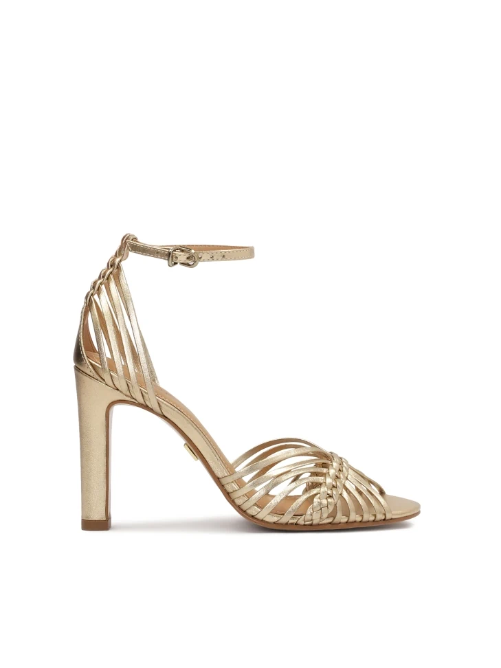 kazar Golden sandals with woven straps
