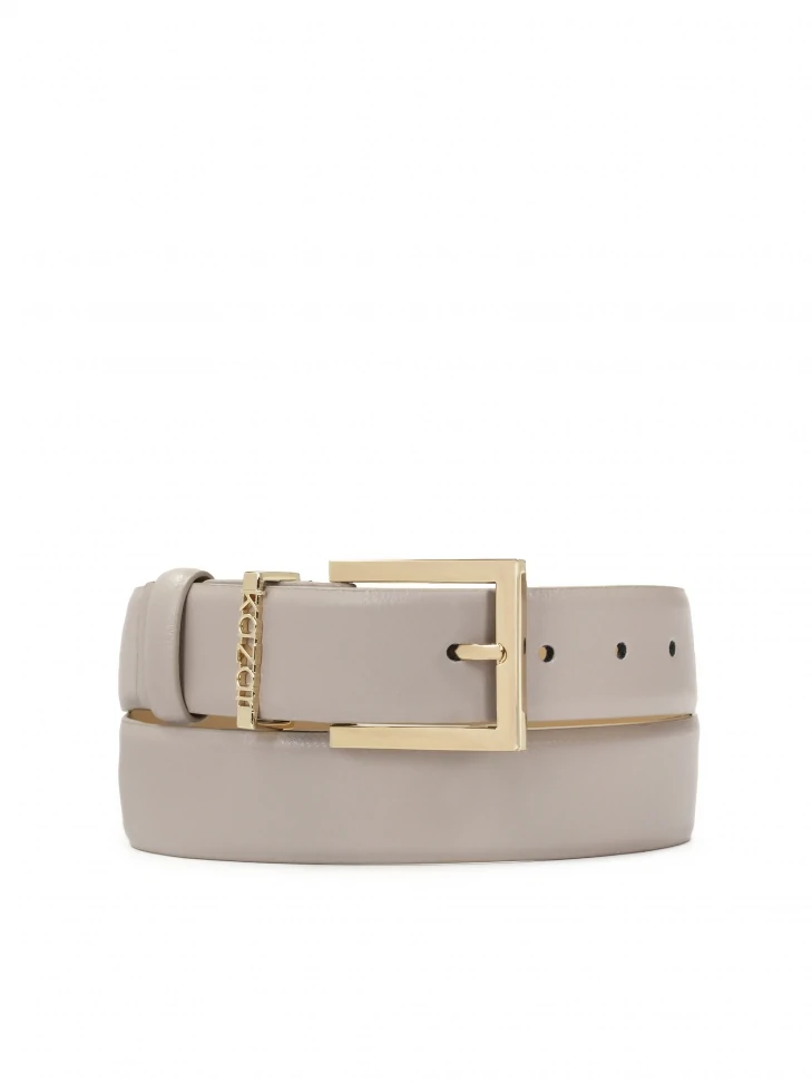 kazar Grey belt with metal loop with logo