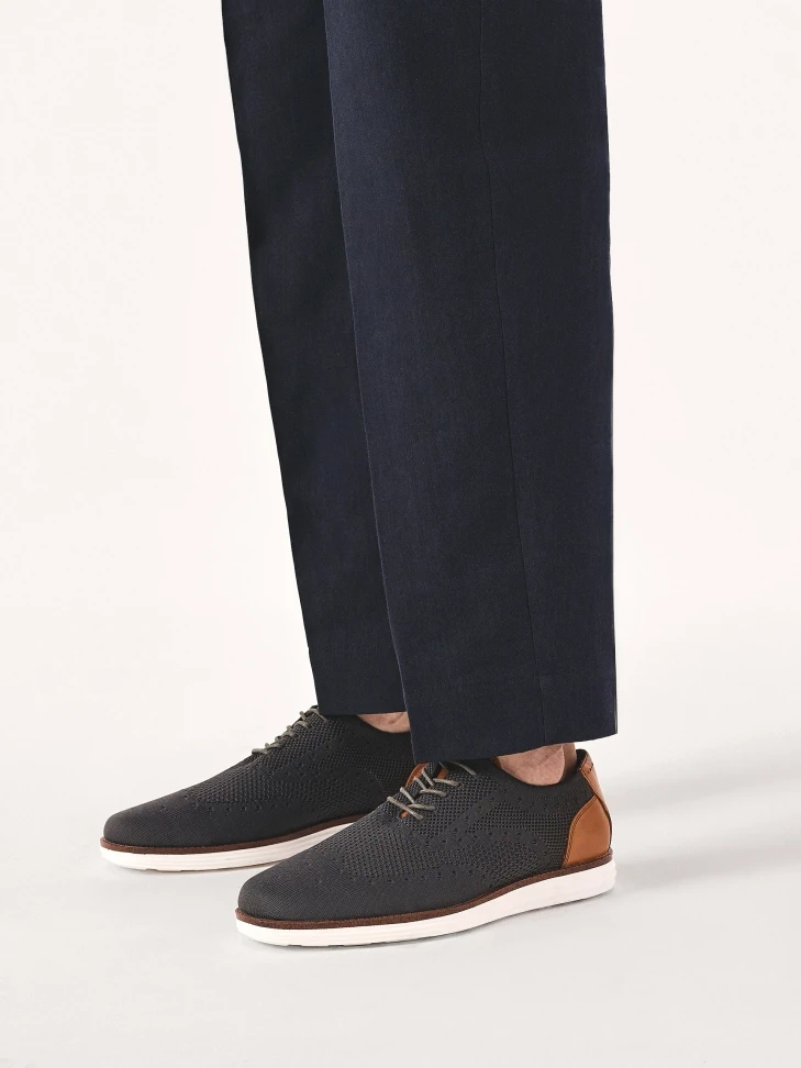 Kazar Grey Fabric Shoes