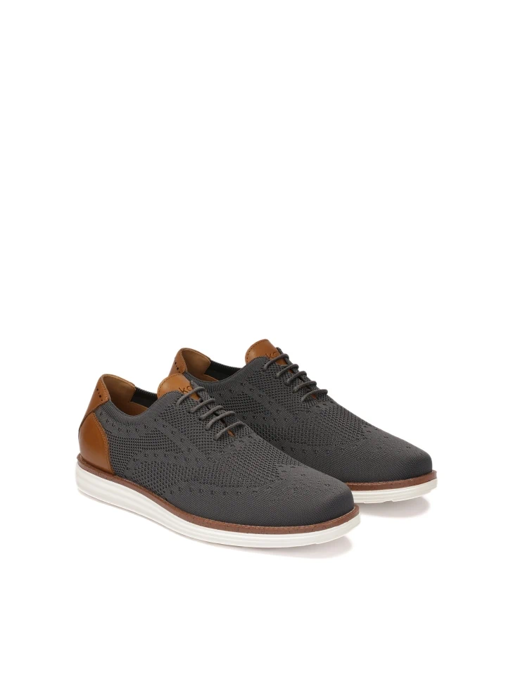 Kazar Grey Fabric Shoes