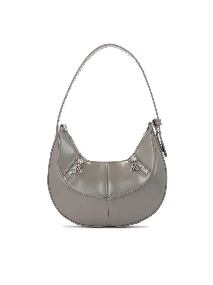 Kazar Grey Handbag With Hand Grip