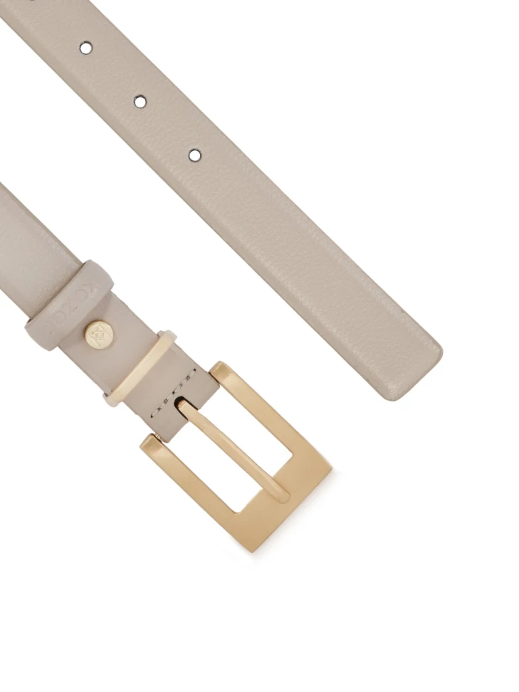 Kazar Grey Leather Belt