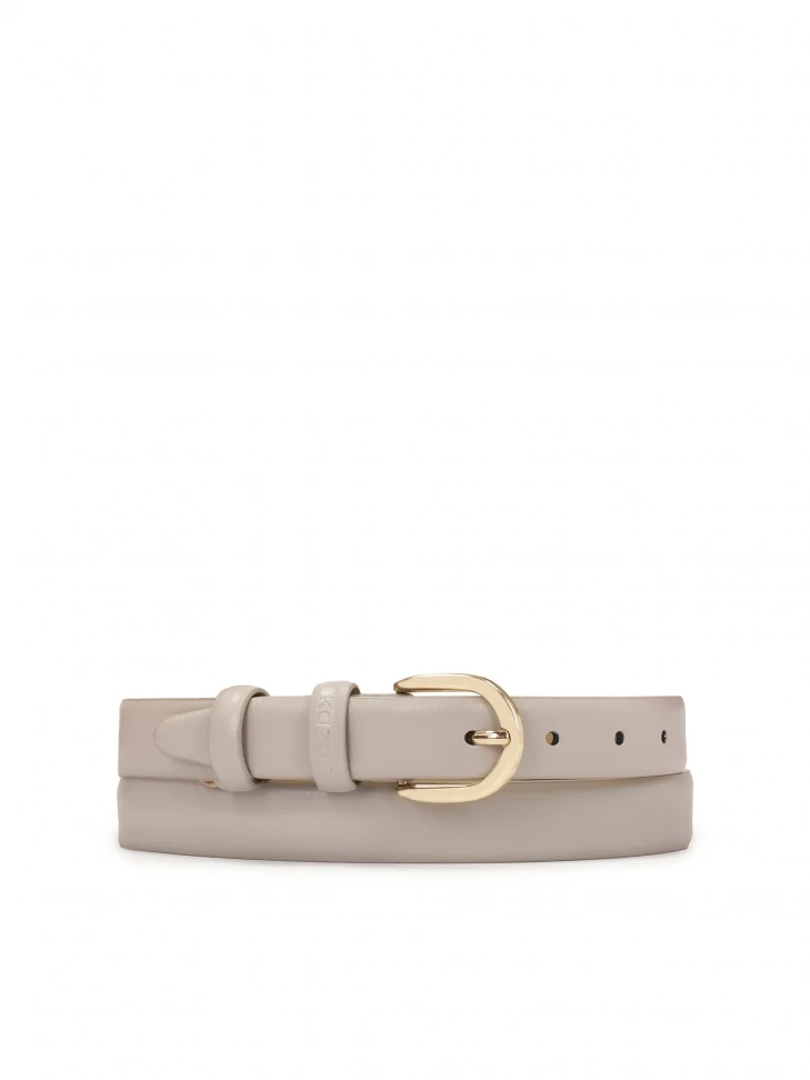 kazar Grey leather belt