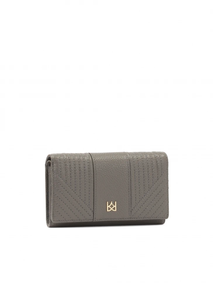 Kazar Grey Leather Wallet