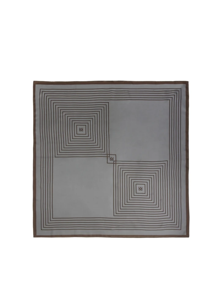Kazar Grey Silk Scarf