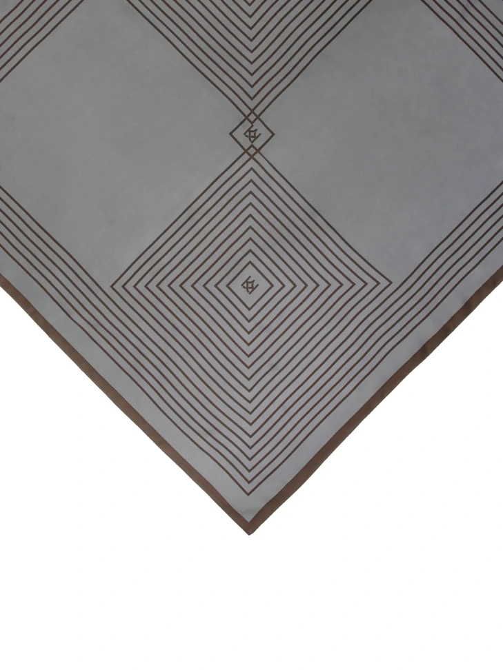 Kazar Grey Silk Scarf