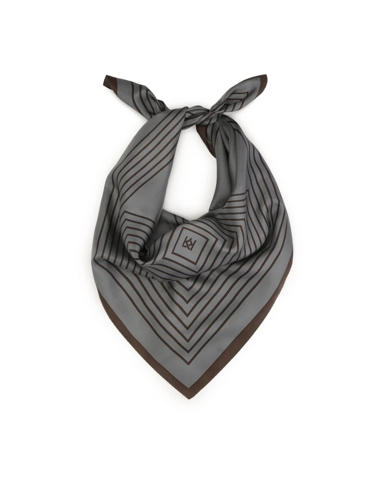 kazar Grey silk scarf