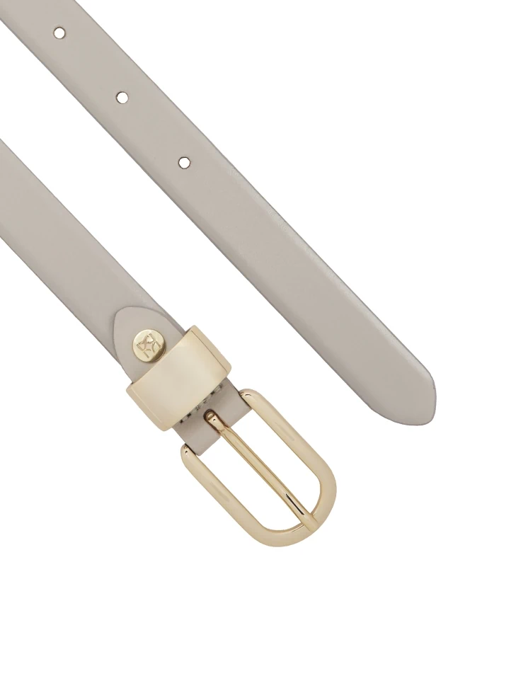 Kazar Grey Smooth Leather Belt