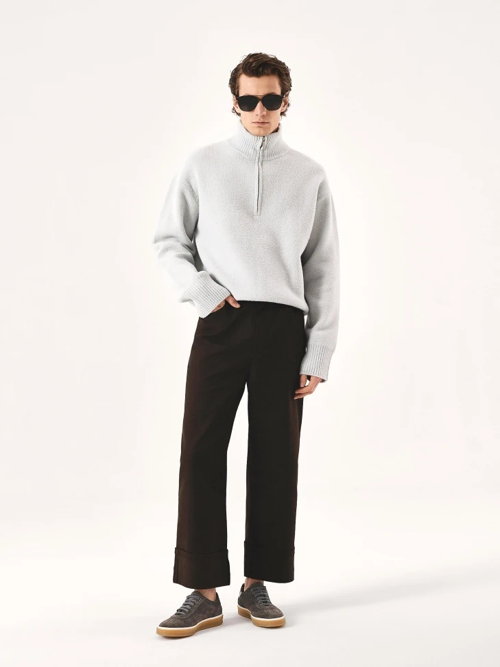 Kazar Grey Sneakers With Lace-up Upper