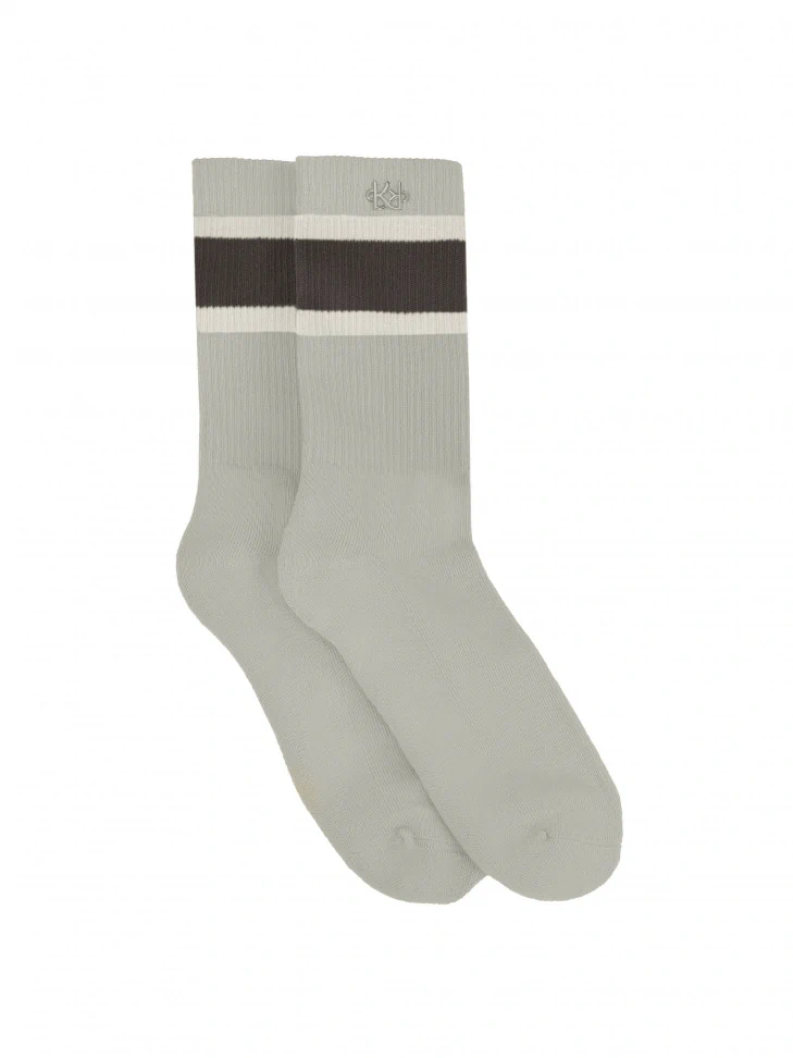 Kazar Grey Socks With A Small Monogram