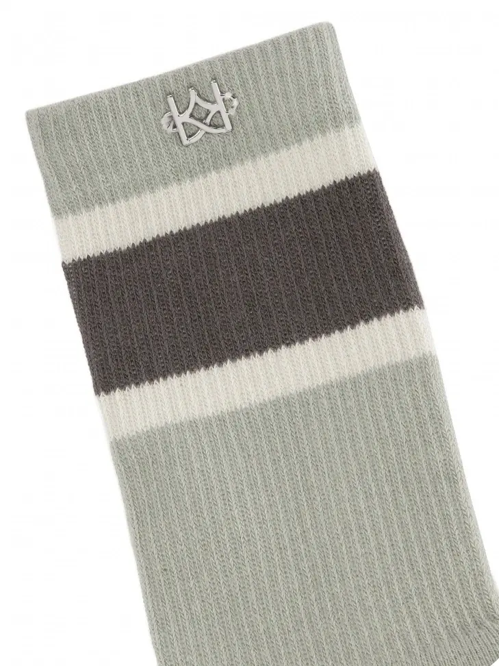 Kazar Grey Socks With A Small Monogram