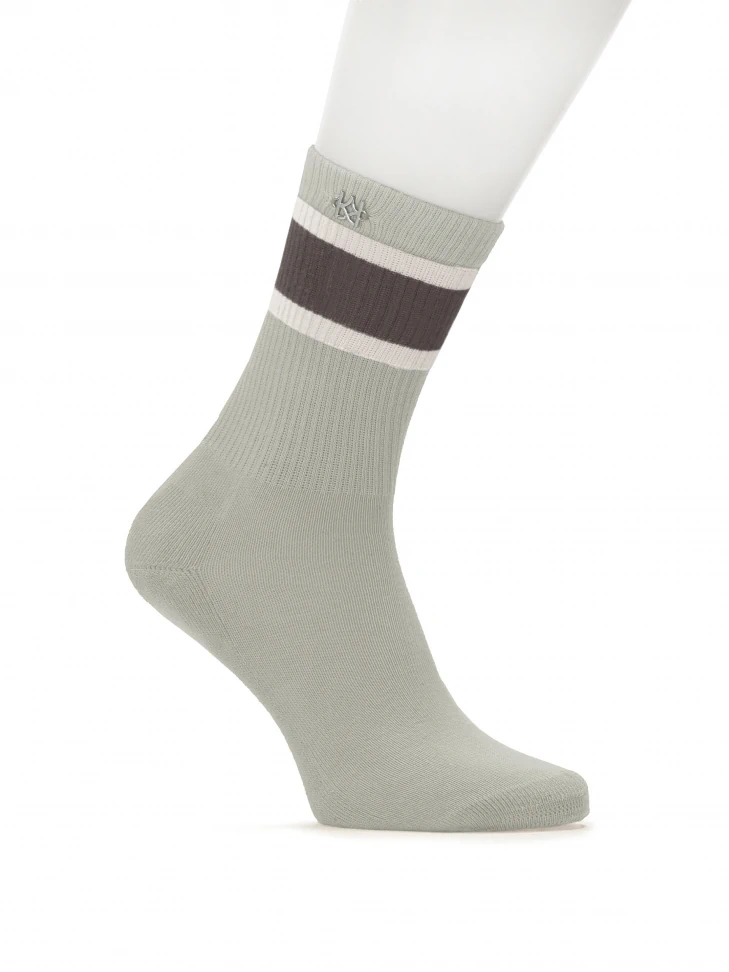 kazar Grey socks with a small monogram