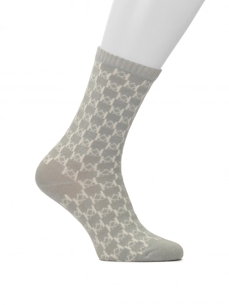 kazar Grey socks with KAZAR monograms