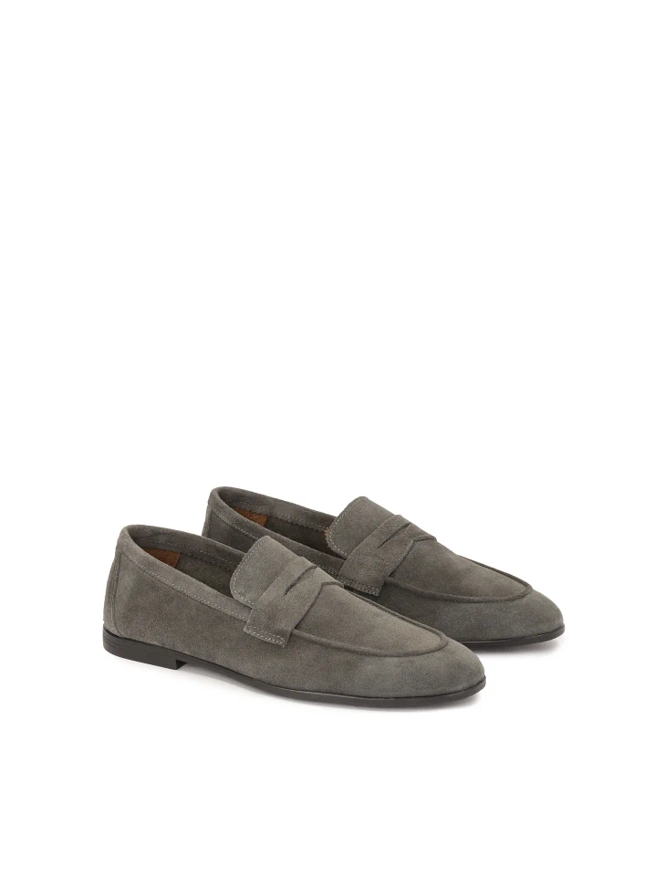 Kazar Grey Suede Loafers