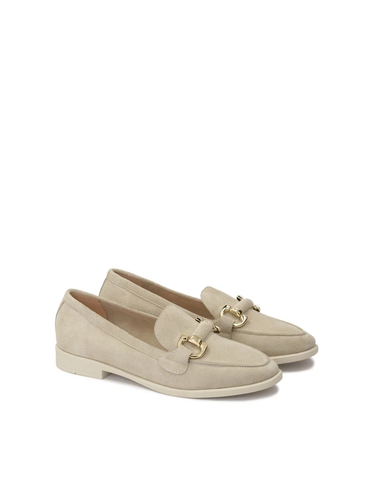Kazar Grey Suede Loafers