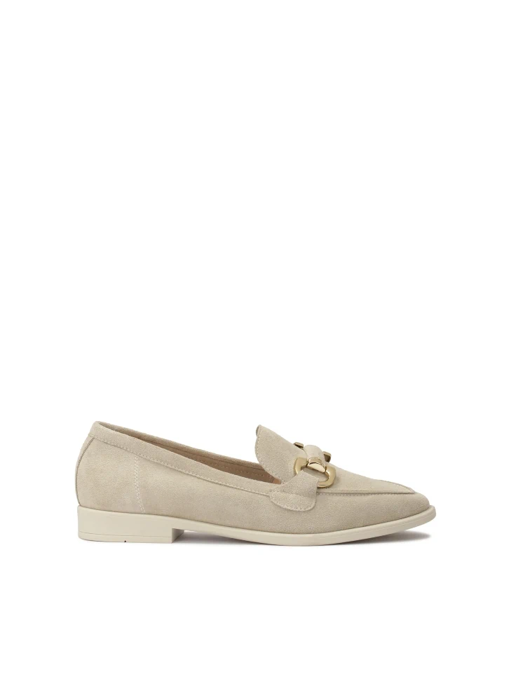 kazar Grey suede loafers