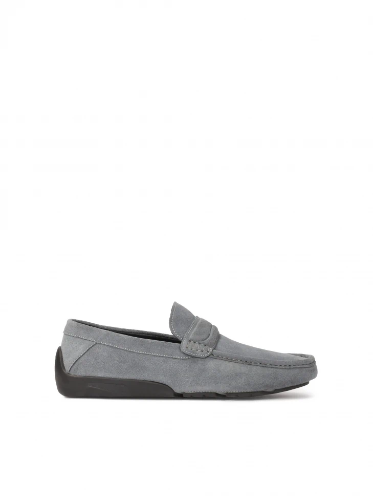 kazar Grey suede moccasins