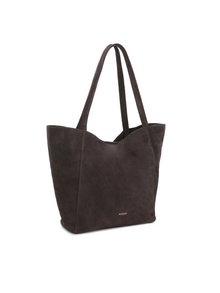 Kazar Grey Suede Shopper Bag