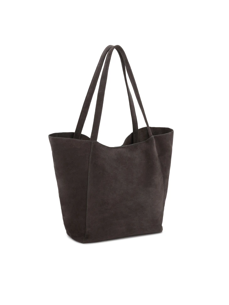 Kazar Grey Suede Shopper Bag