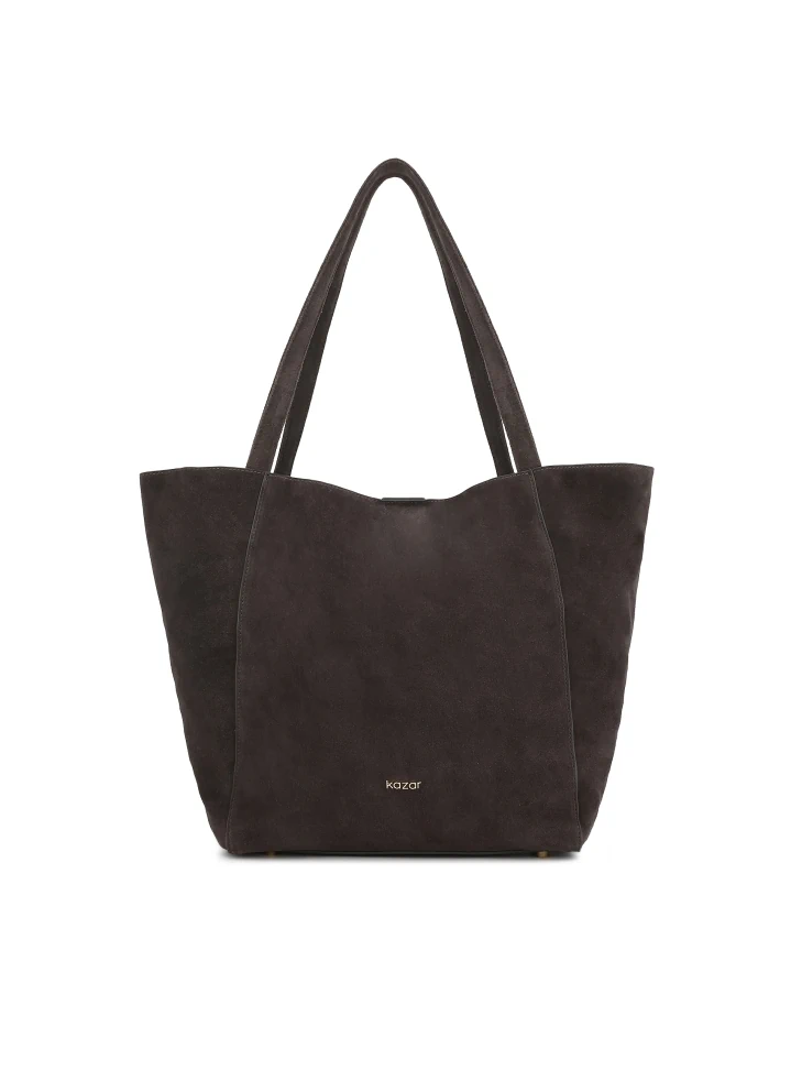 kazar Grey suede shopper bag
