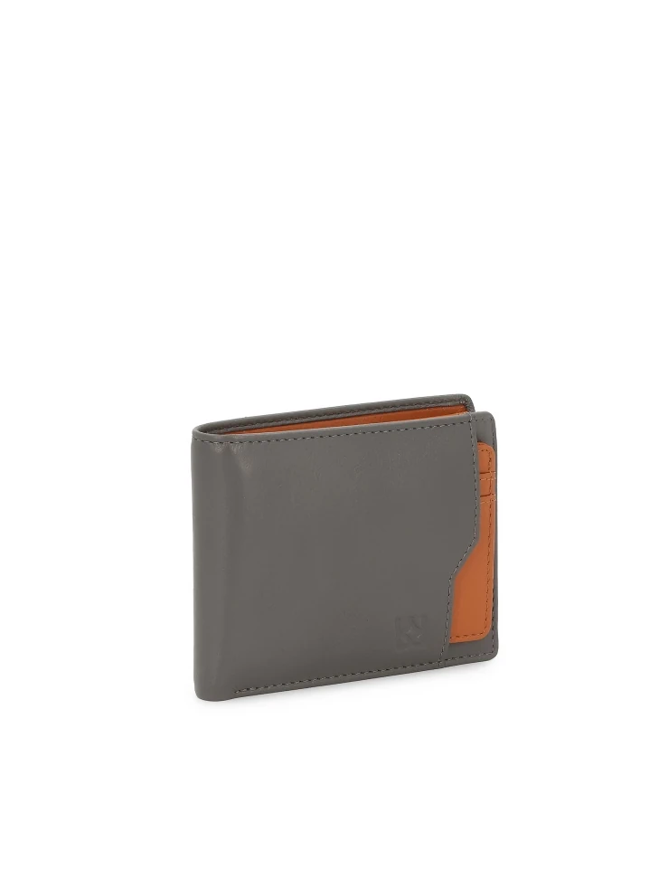 Kazar Grey Wallet With Removable Card Case