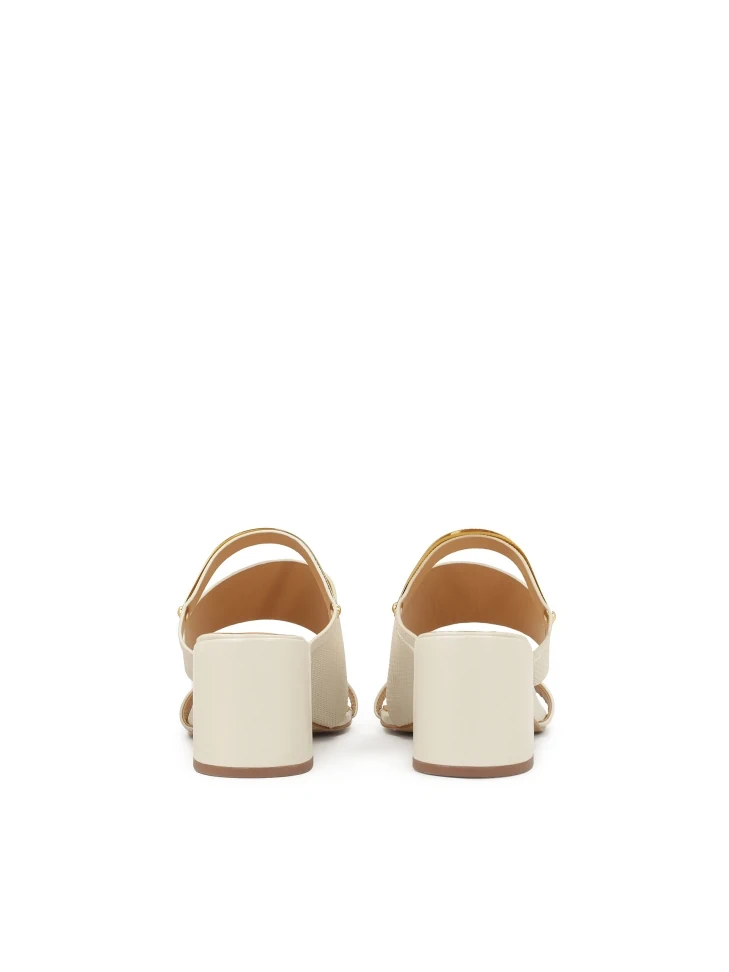 Kazar Heeled Mules With Metal Strap Decoration