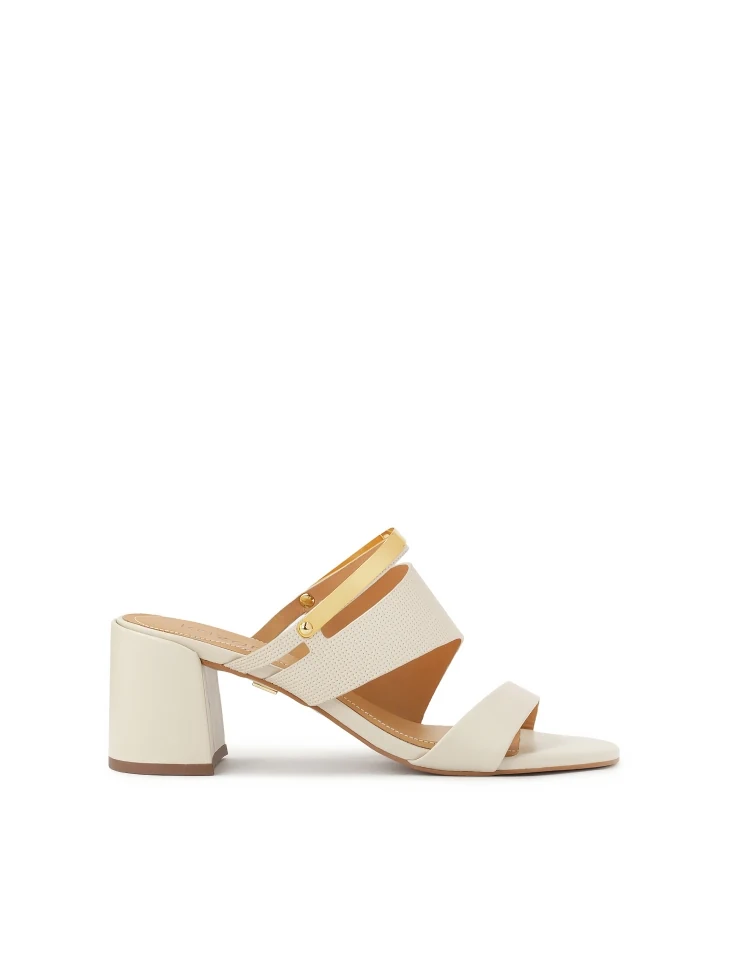 kazar Heeled mules with metal strap decoration