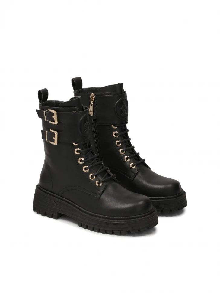 Kazar High Boots With Decorative Flap