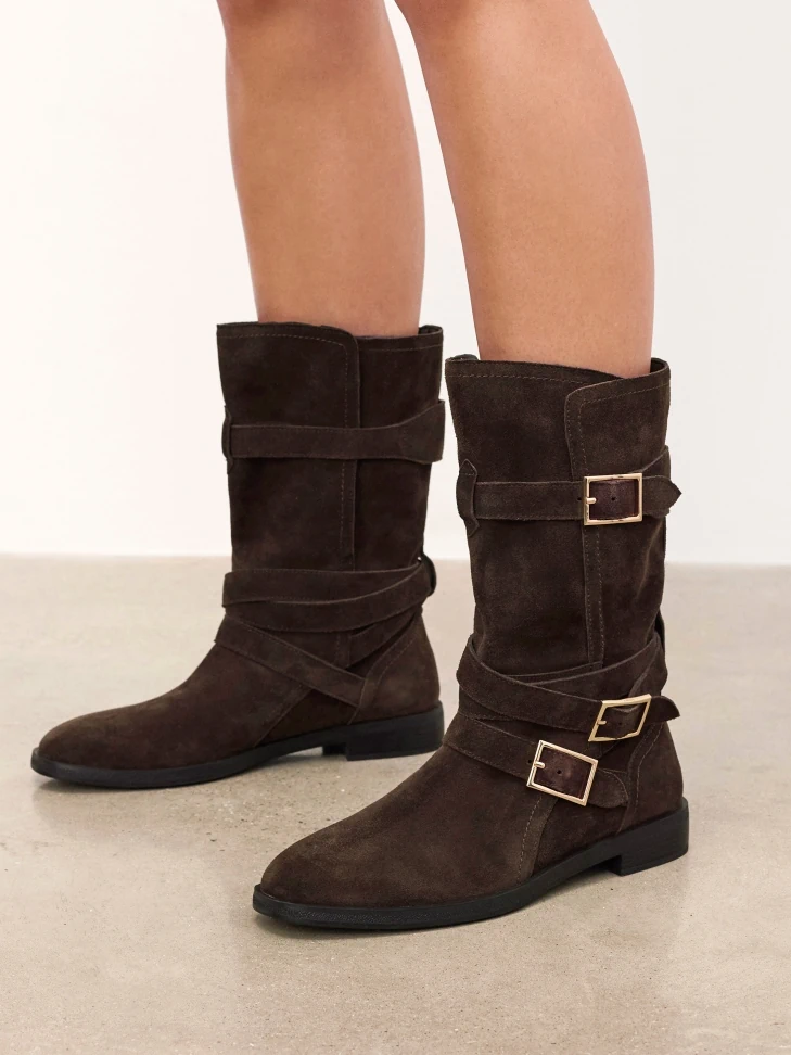Kazar High Brown Biker Boots